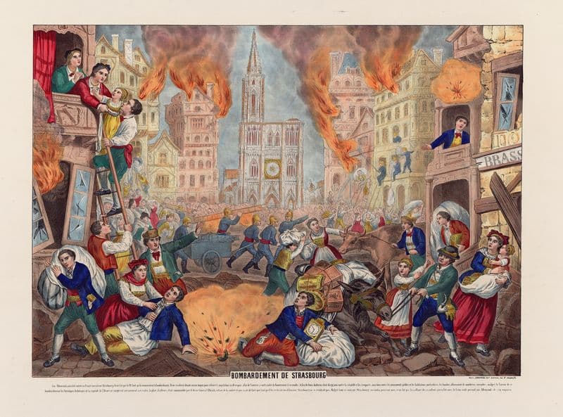 Bombardement de Strasbourg as a canvas print
