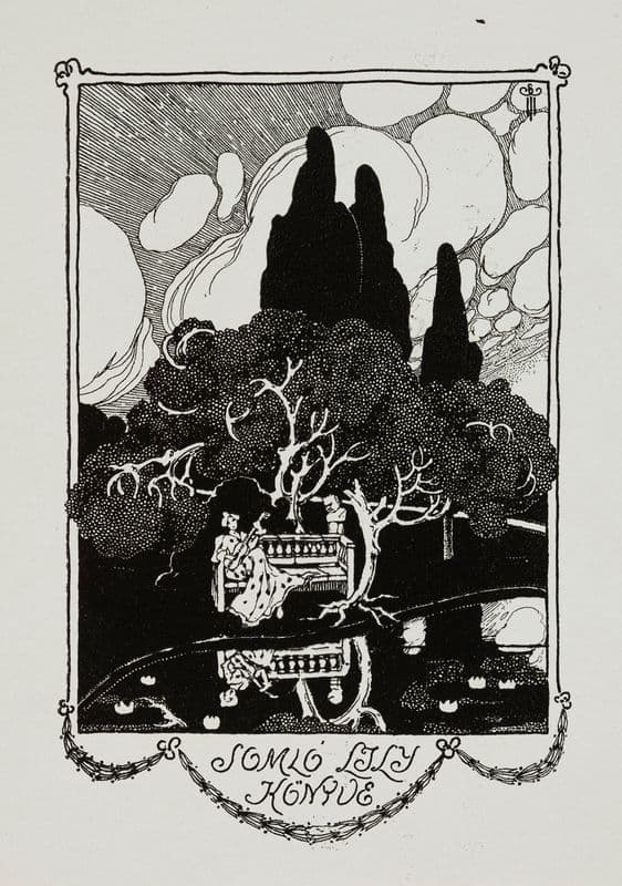 Bookplate; Somlo Lily Könyve (1907-1908) as a canvas print