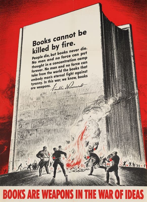 Books are weapons in the war of ideas as a canvas print