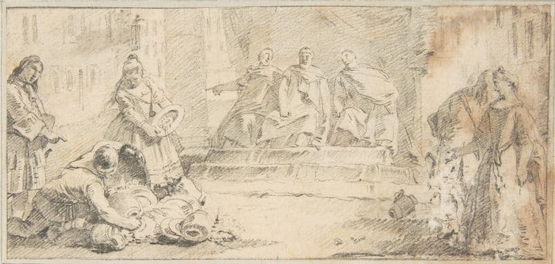 Booty Presented to Three Dignitaries (1696–1770) as a canvas print