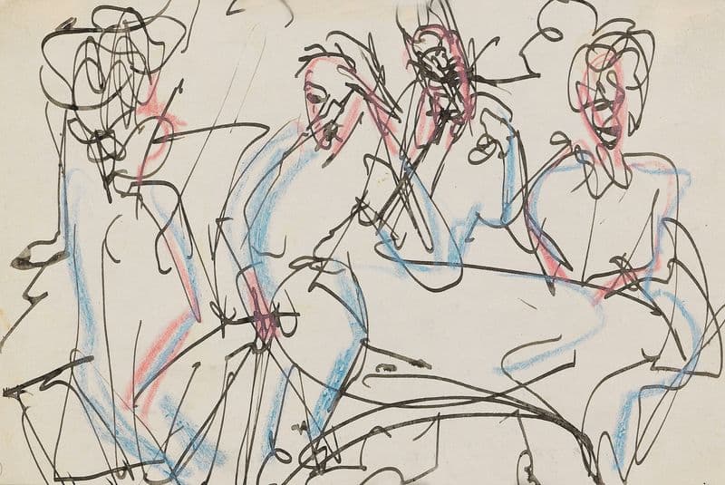 Bordellszene as a canvas print