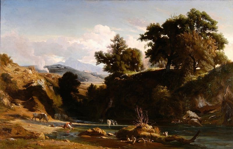Bords de l’Anio, aux environs de Tivoli as a canvas print