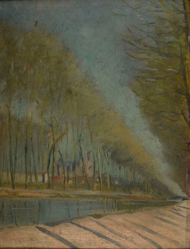 Bords du canal à Reims (1894-1904) as a canvas print