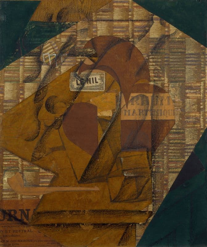 Bottle of Rum and Newspaper as a canvas print