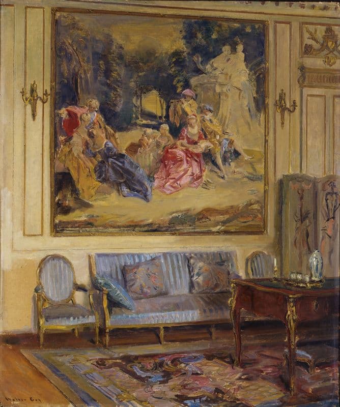 Boudoir, Chateau de Chaalis as a canvas print