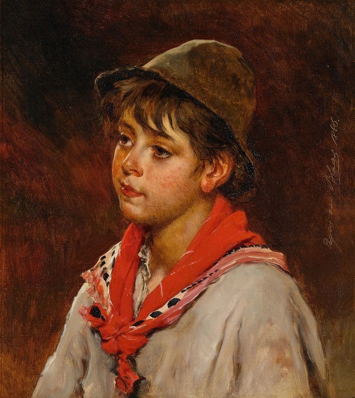 Boy as a canvas print