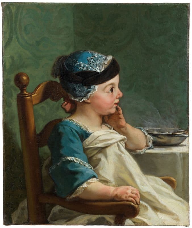 Boy in a Child’s Chair as a canvas print