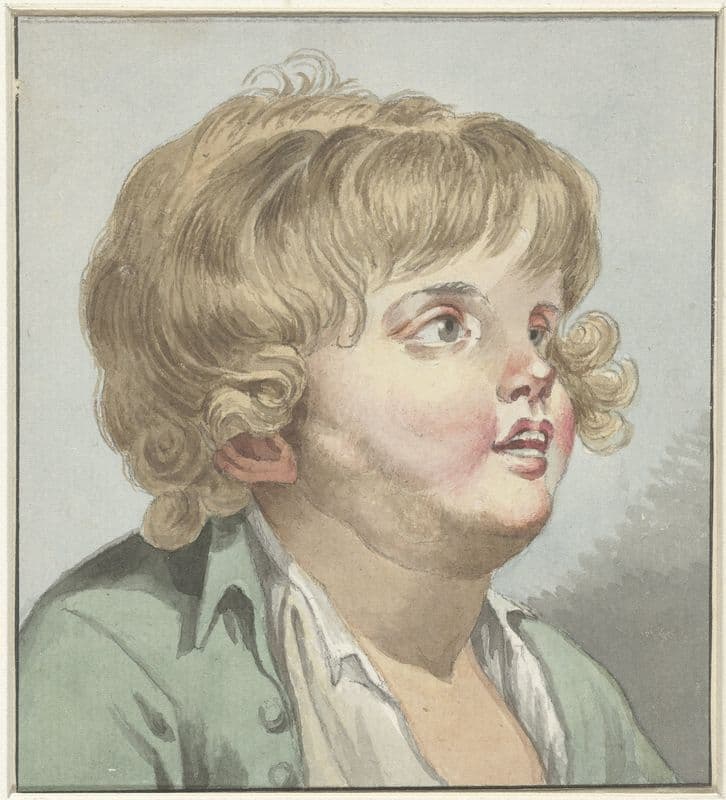 Boy’s head (1745 - 1850) as a canvas print