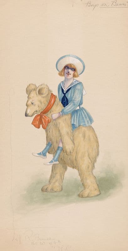 Boys on Bears (1921 - 1922) as a canvas print
