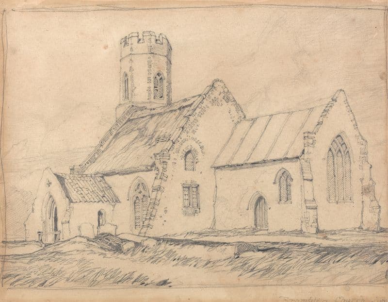Brampton Church, Norfolk, from the South-East (ca. 1816) as a canvas print
