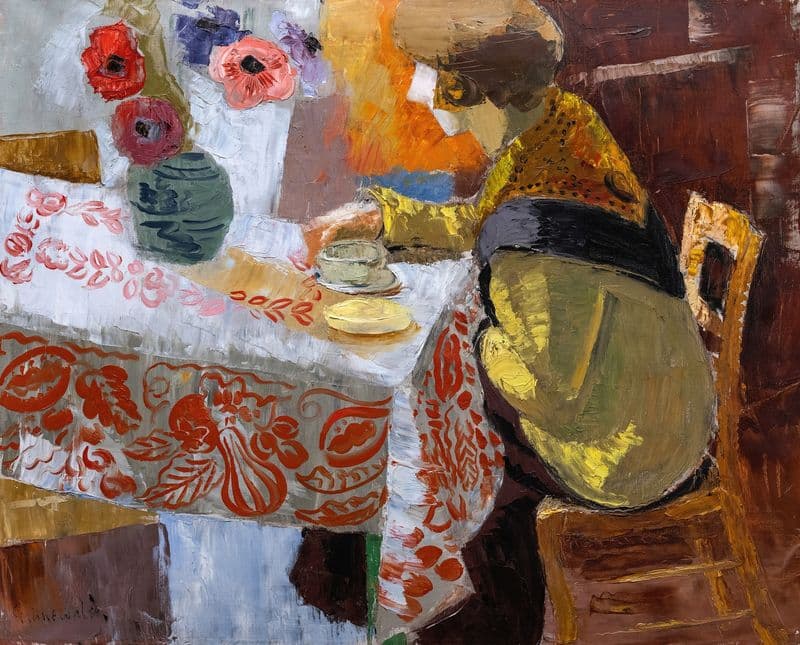 Breakfast (before 1925) as a canvas print