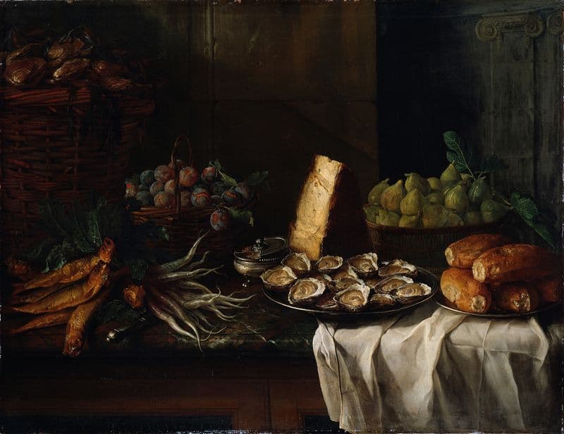 Breakfast Piece with Oysters as a canvas print