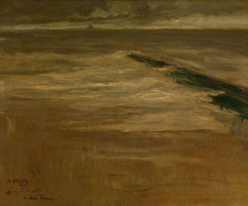Breakwater at Nieuwpoort as a canvas print