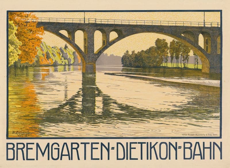 Bremgarten-Dietikon-Bahn (1911 - 1912) as a canvas print
