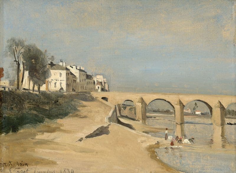 Bridge on the Saône River at Mâcon as a canvas print