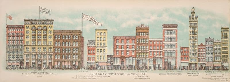 Broadway, West Side. 14th to 17th St. as a canvas print