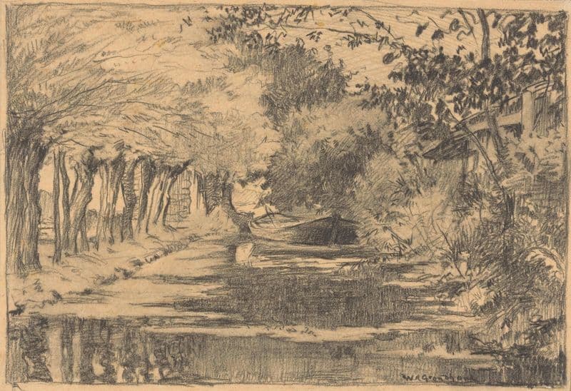 Broeksloot bij Voorburg (1888-1934) as a canvas print