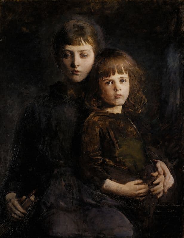 Brother and Sister (Mary and Gerald Thayer) as a canvas print