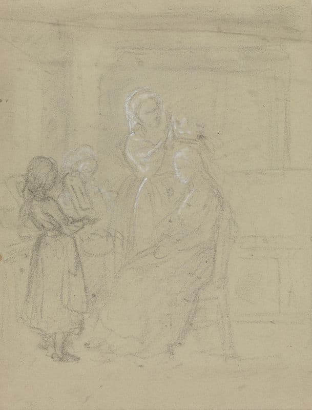 Brudepynting (before 1870) as a canvas print