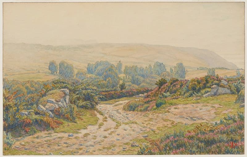Brume et rosée. Landes de Pors Léonnec. Morgat as a canvas print
