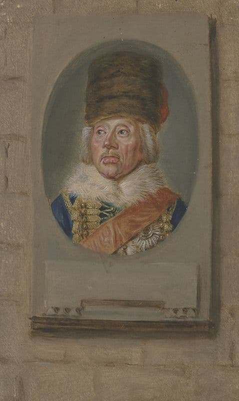 Brustbildnis des Generals Ziethen im Oval, rechteckig gerahmt as a canvas print