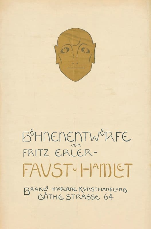 Bühnenentwürfe von Fritz Erler – Faust u Hamlet. Brakls Moderne Kunsthandlung as a canvas print