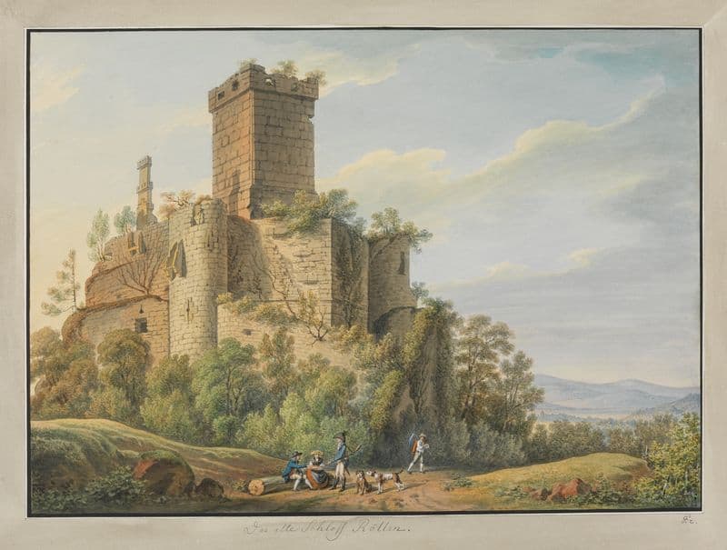 Burg Rötteln bei Lörrach (ca 1827) as a canvas print