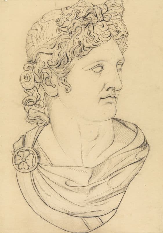 Bust of a man (19th century) as a canvas print