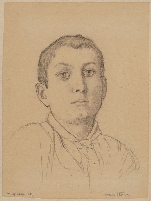 Bust of an Italian boy from Cargnaco as a canvas print