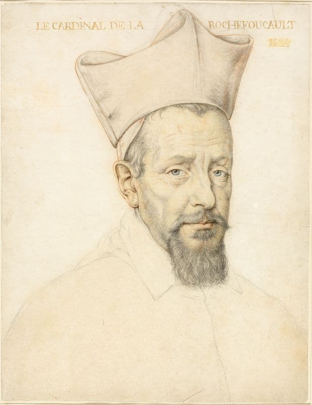 Bust of Cardinal de la Rochefoucault as a canvas print
