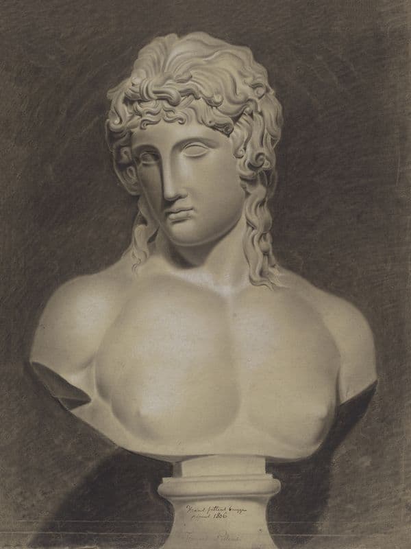 Bust of Eros of Centocelle as a canvas print