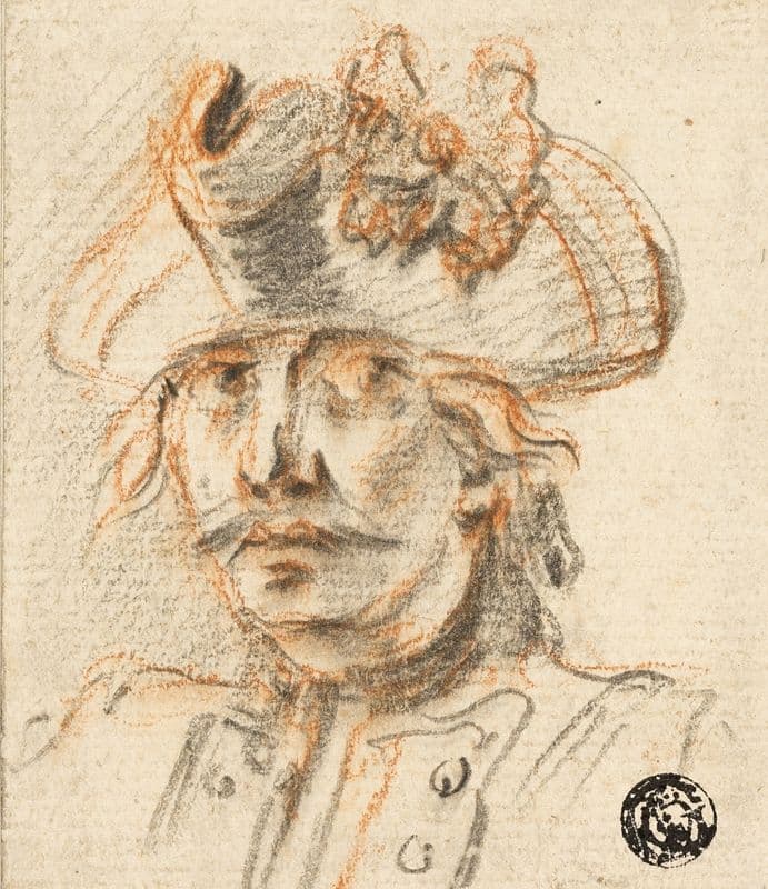 Bust of Soldier as a canvas print