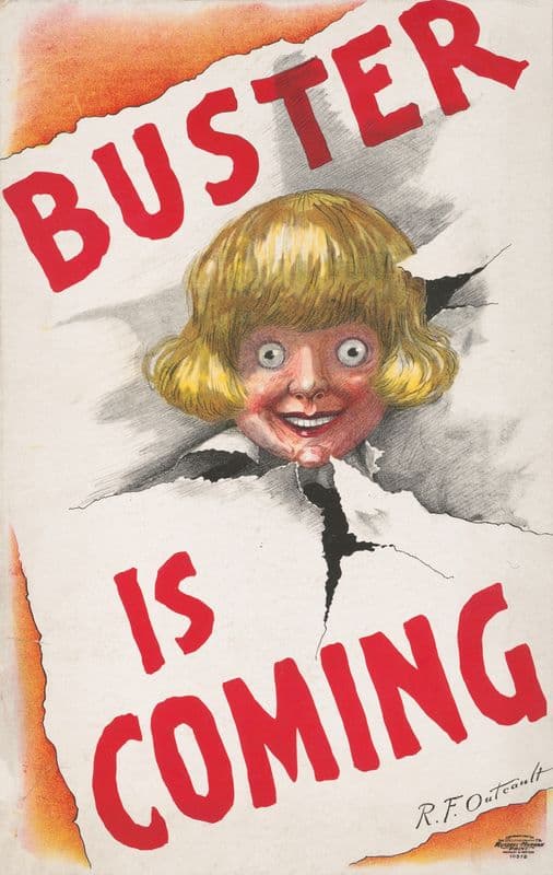 Buster is coming as a canvas print