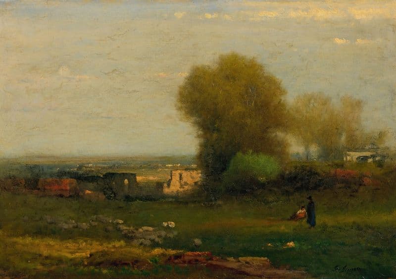 By The Old Aqueduct, Campagna, Italy (circa 1873) as a canvas print