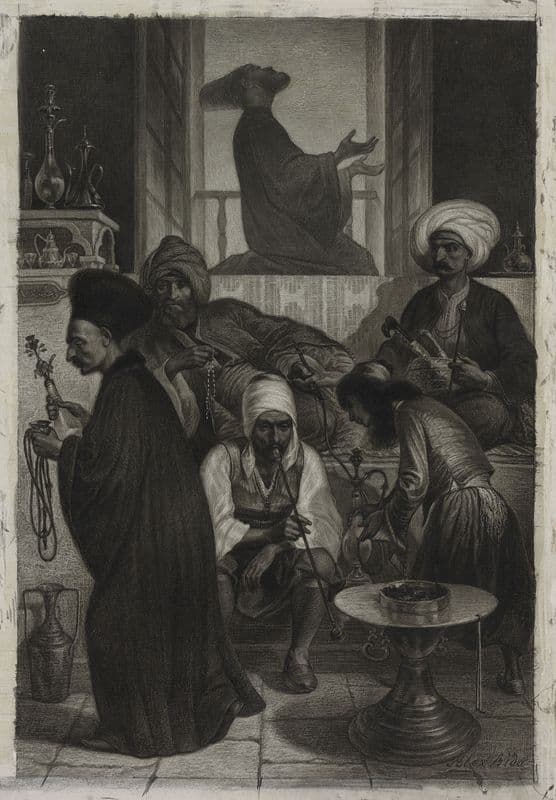 Café in Constantinople as a canvas print