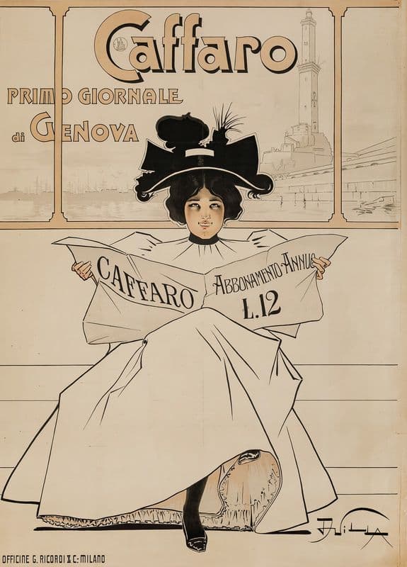 Caffaro, Primo Giornale Di Genova as a canvas print
