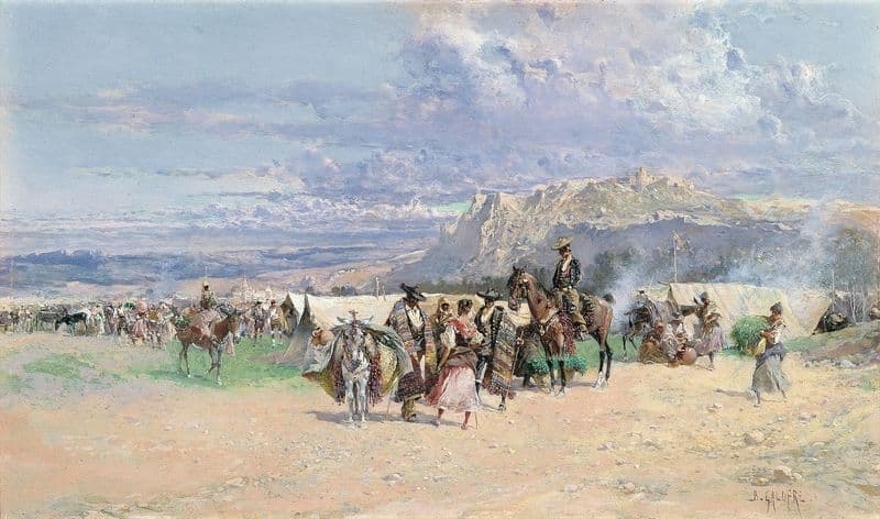 Camp at the Foot of the Mountain (c. 1895) as a canvas print