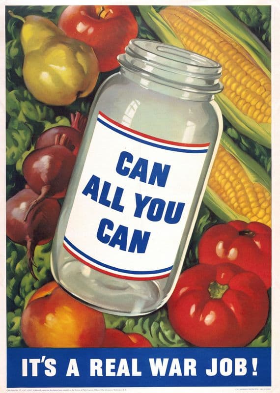 Can all you can. It’s a real war job! as a canvas print