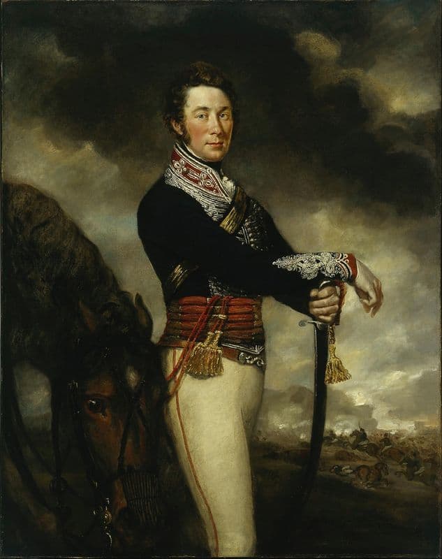 Captain Peter Hawker of the 14th Light Dragoons as a canvas print