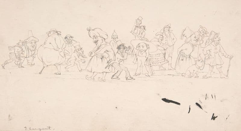 Caricatures (1850–60) as a canvas print