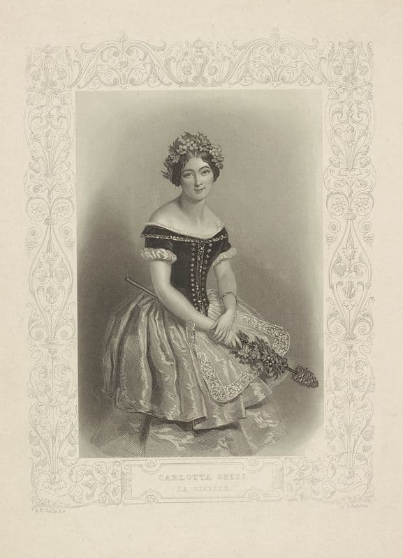 Carlotta Grisi. La Giselle (1844-1845) as a canvas print