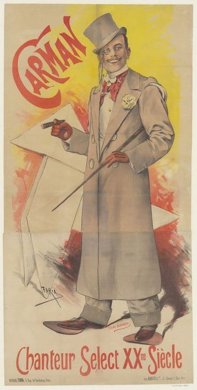 Carman, chanteur sélect XXme siècle as a canvas print