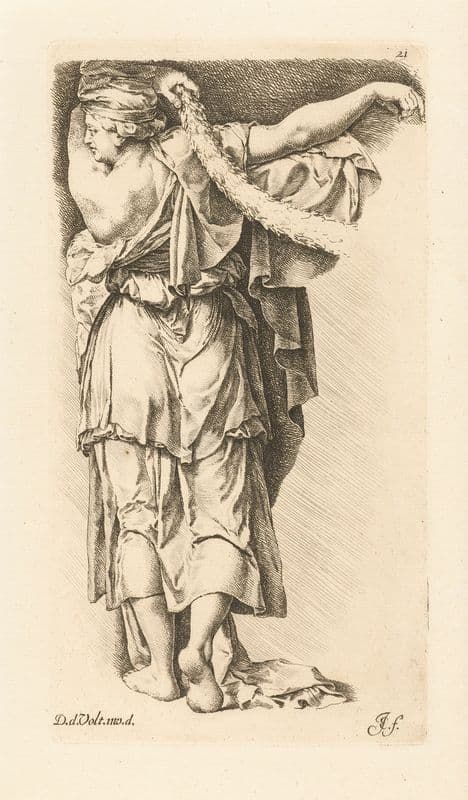Caryatid seen from her back (1666-1671) as a canvas print