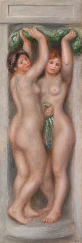 Caryatids (Cariatides); also called Deux baigneuses (panneau décoratif) (c. 1910) as a canvas print