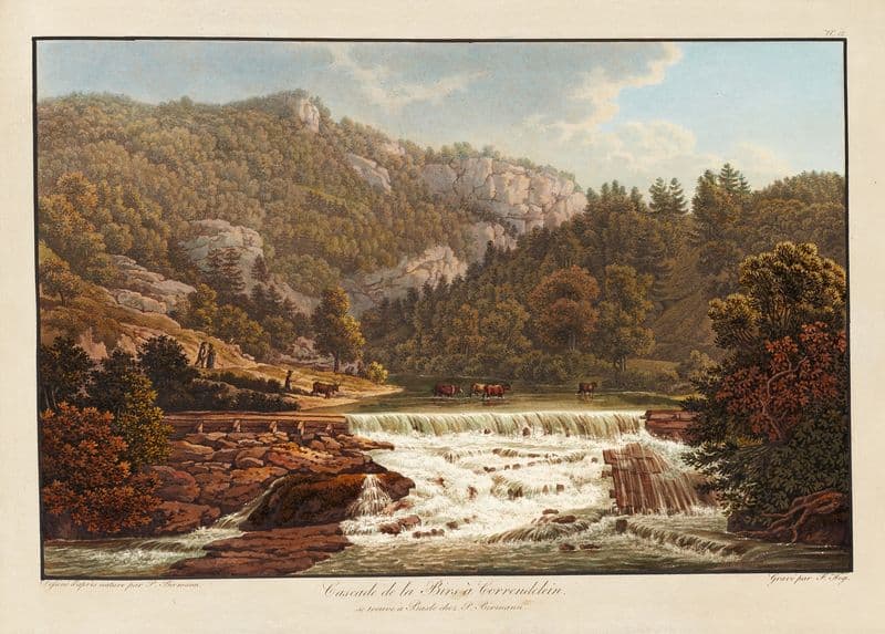 Cascade de la Birs à Correndelein as a canvas print