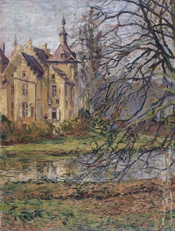 Castle at Wemmel (20th century) as a canvas print