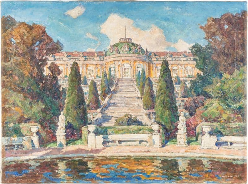 Castle Sanssouci as a canvas print