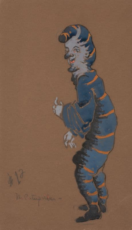 Caterpillar (costume design for Alice-in-Wonderland, 1915) as a canvas print