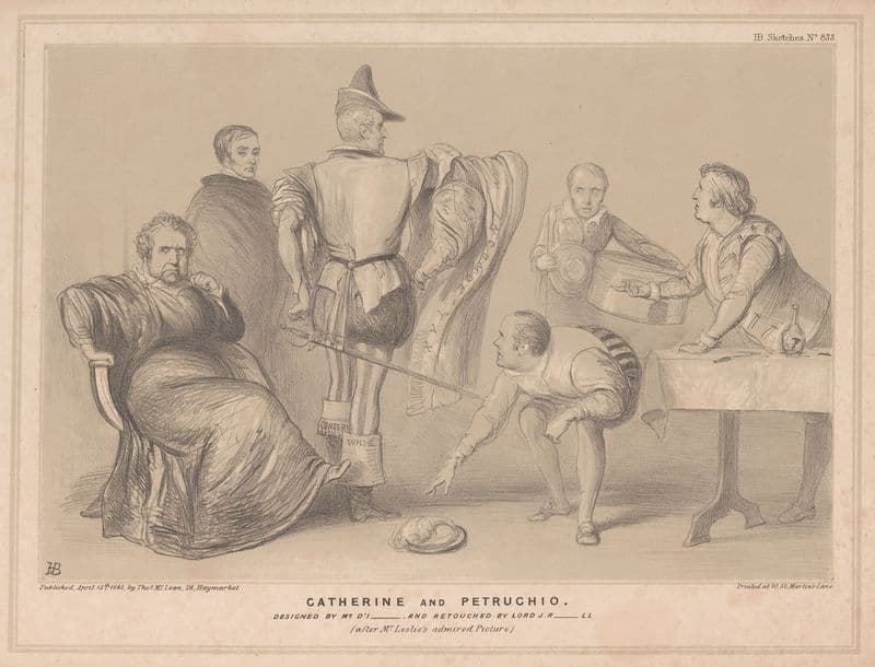 Catherine and Petruchio (1845-1847) as a canvas print
