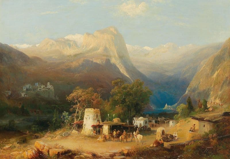 Caucasian landscape as a canvas print